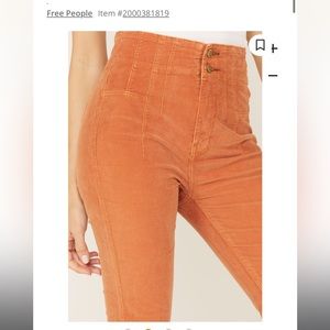 Free people Jade corduroy flairs Sz 30
